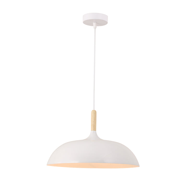 Glossy White Dome Ceiling Light