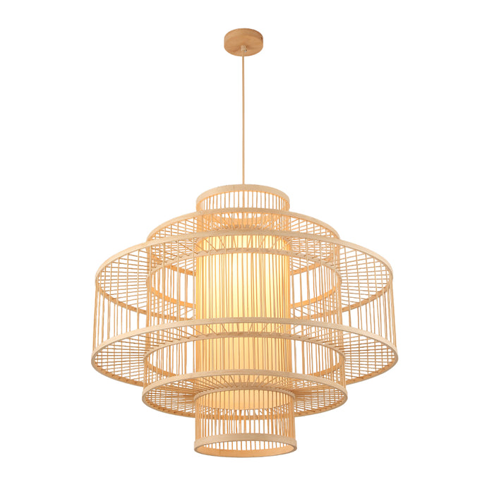 Bamboo Pendant Lamp – Large Geometric Frame