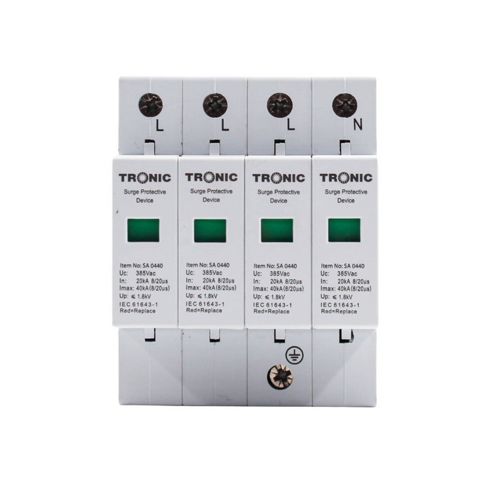 Four-Pole Surge Protective Device – 385V, 20kA / 40kA