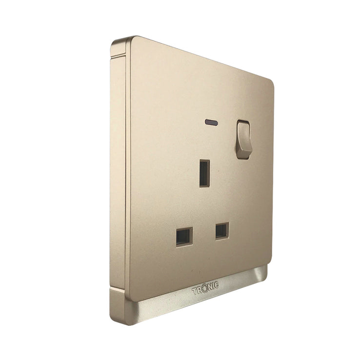 Gold Single Socket 13Amps