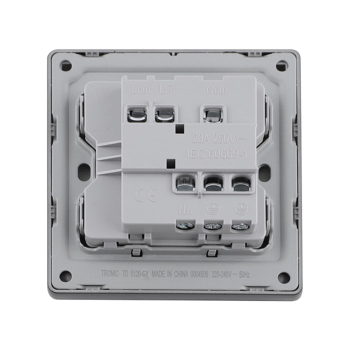 Grey Double Pole Switch – 20A