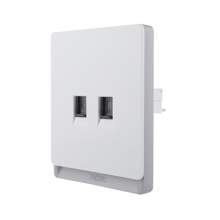 Ivory Telephone + PC Socket (CAT6)