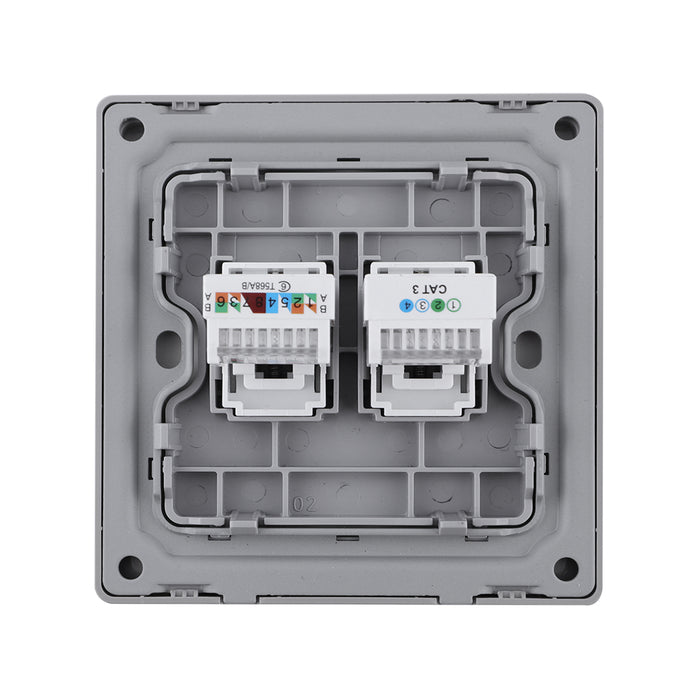 Ivory Telephone + PC Socket (CAT6)