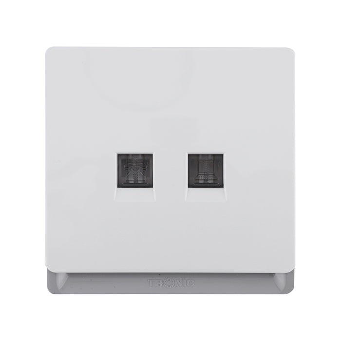 Ivory Telephone + PC Socket (CAT6)