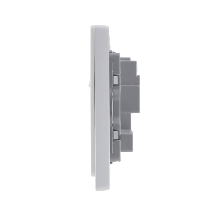 Double 13A Socket with Switch & Neon Indicator – Ivory