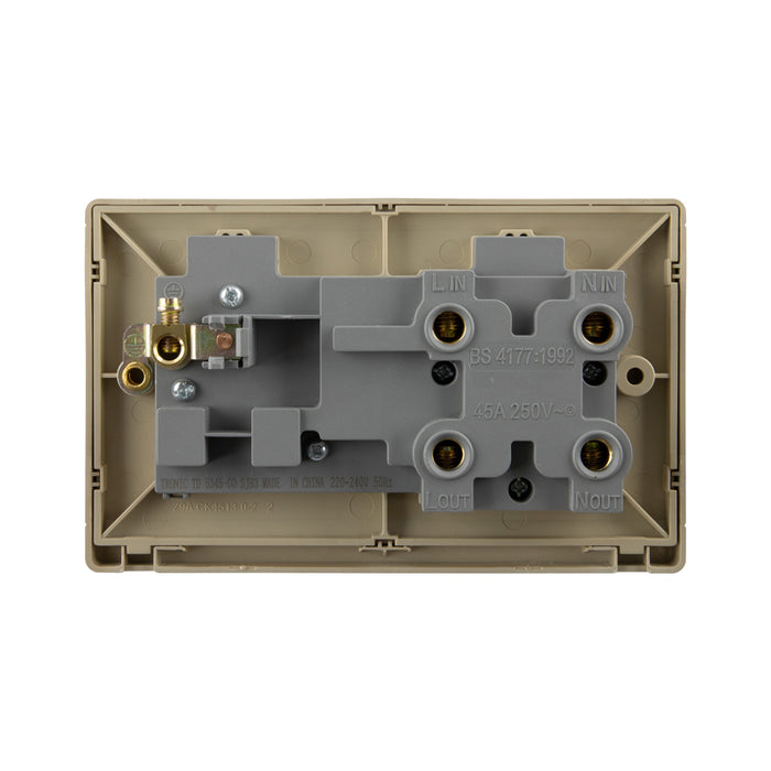 Gold Cooker Control Unit – 45A Switch + 13A Socket with Neon