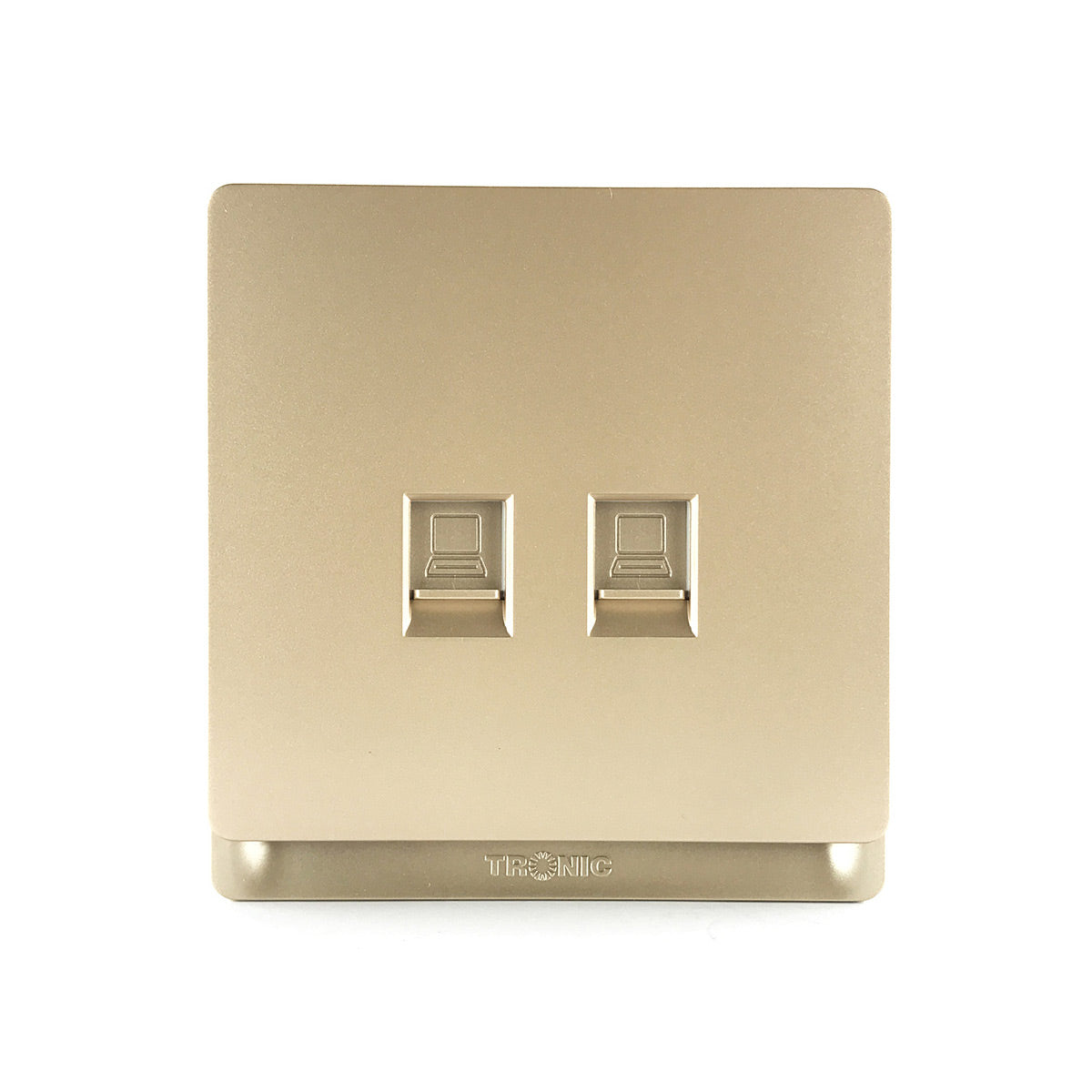 Dual CAT 6 Data Socket – Gold | High-Speed Internet with a Touch of El ...