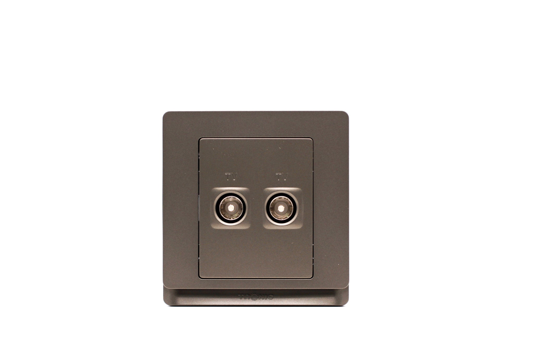 Dual (2G) TV Socket in Grey – Tronic Kenya