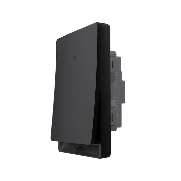 20A Double Pole Switch with Neon – Black