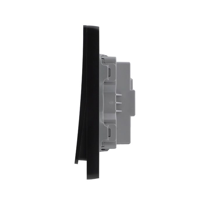 20A Double Pole Switch with Neon – Black