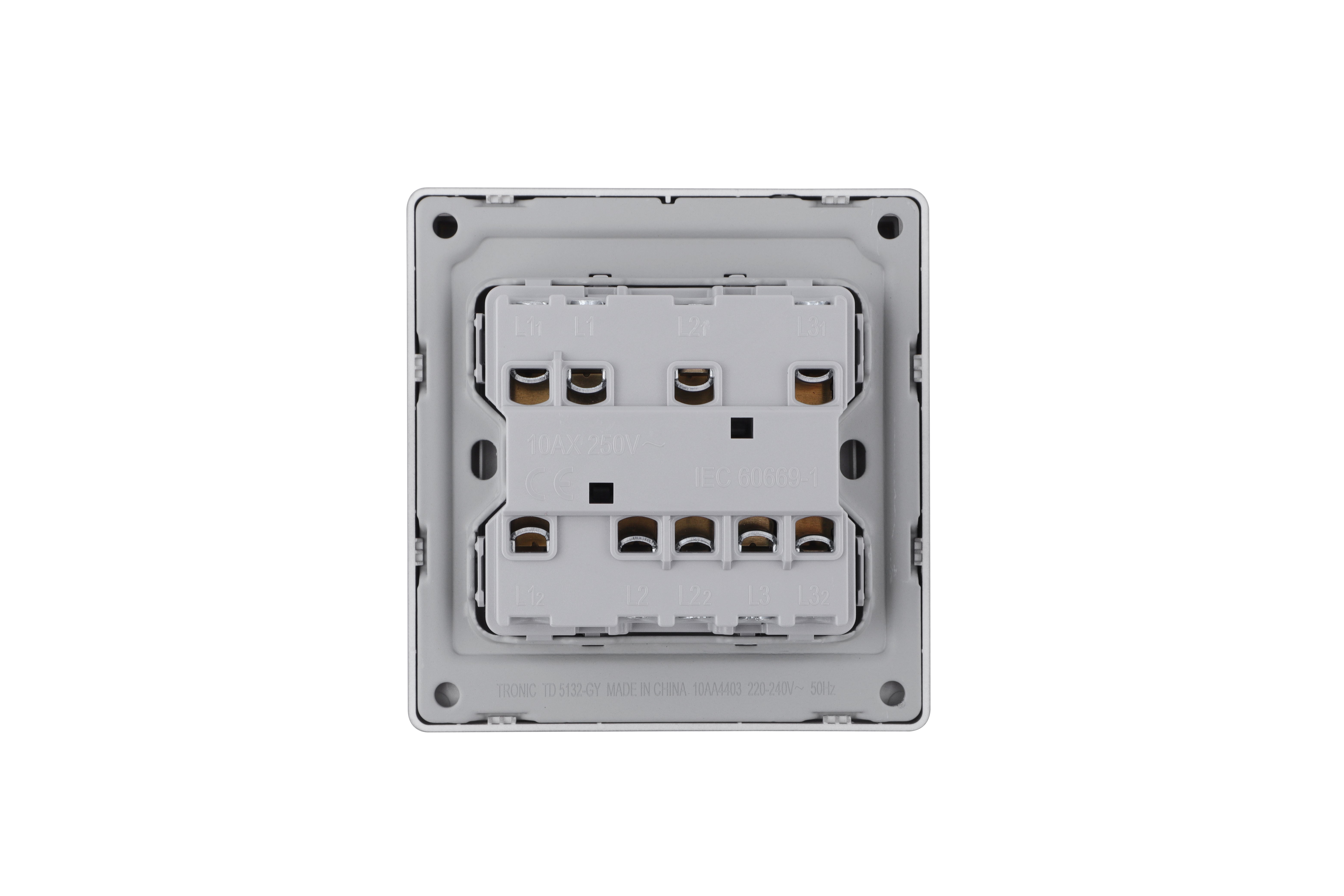 3-Gang 2-Way Switch – Grey – Tronic Kenya