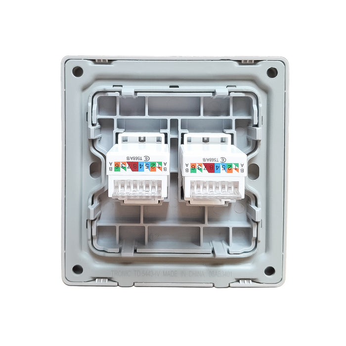 Double Data Socket CAT6 Ivory