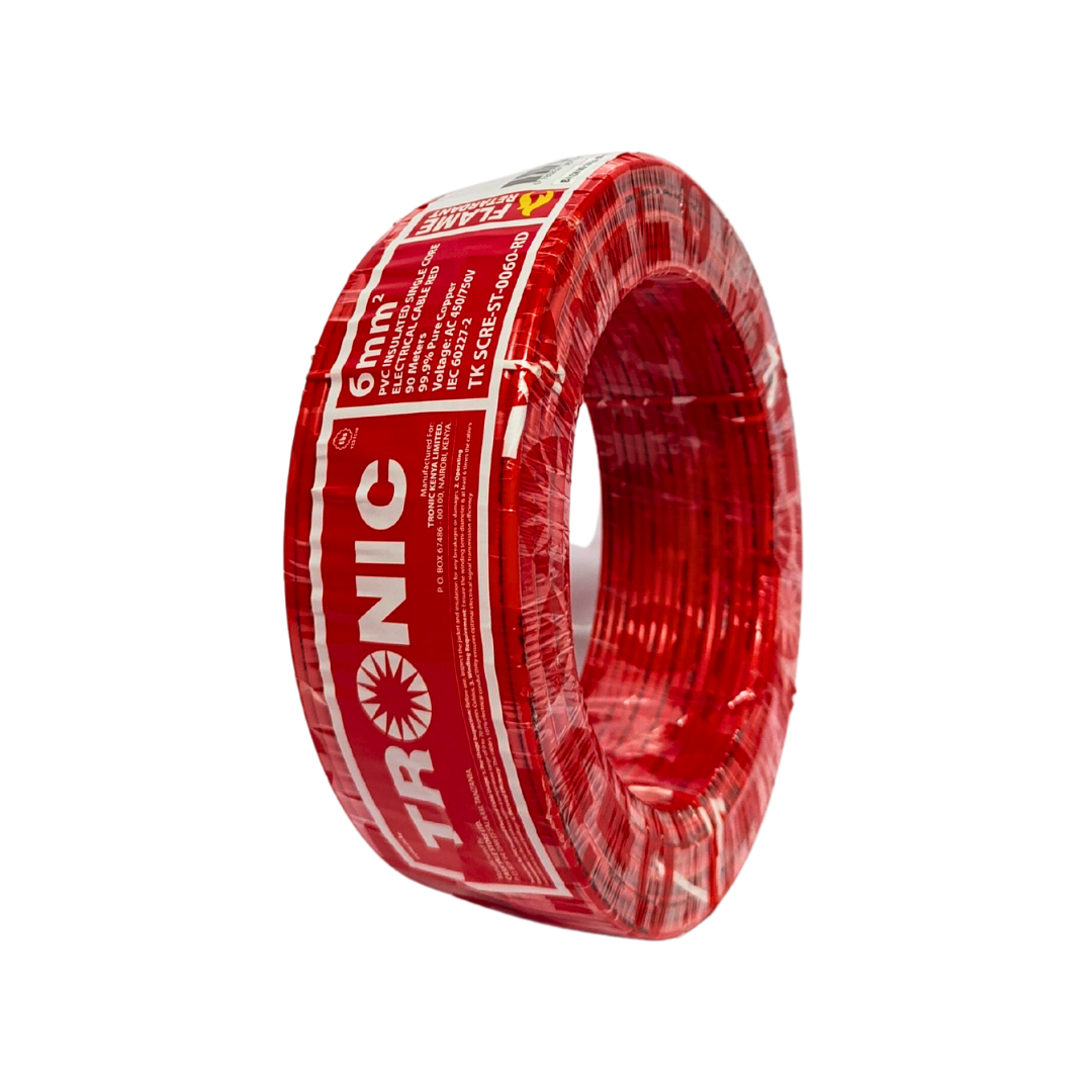 Cable Red Core Single Core Cable 6.0mm - Red – Tronic Kenya