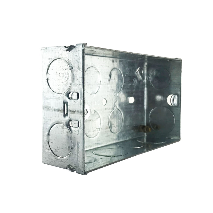 Twin Galvanised Metal Switch Box
