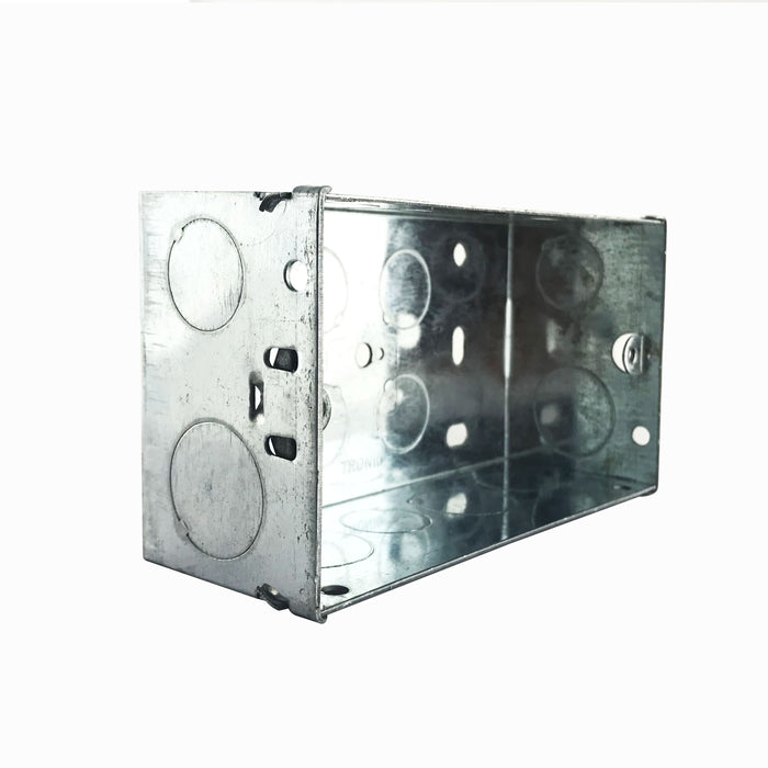 Twin Deep Galvanised Iron Switch Box