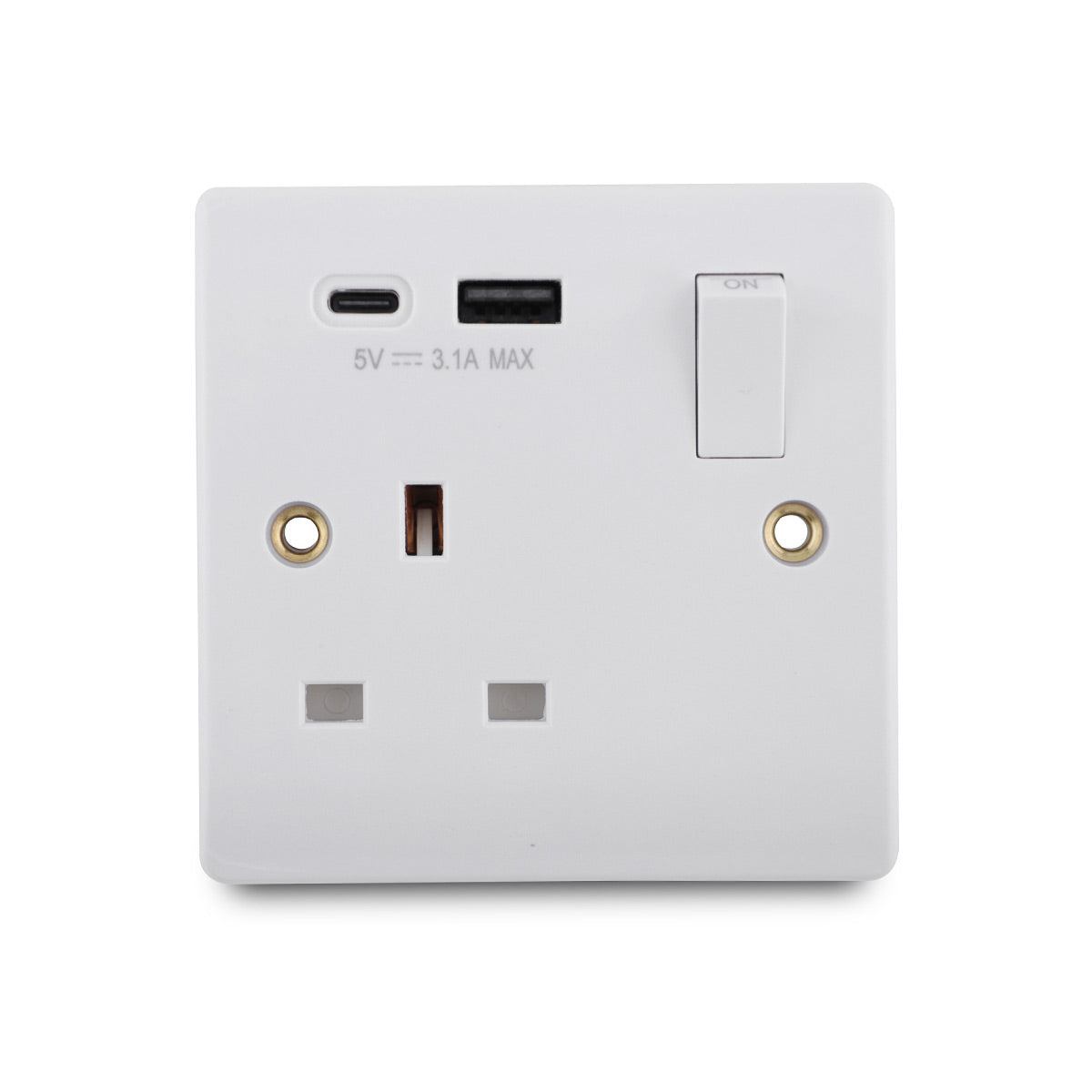 Multi-Functional USB Wall Socket with USB-C and USB-A Charging Ports ...