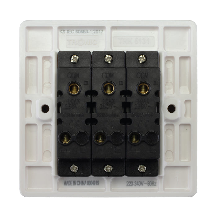 Slim 3 Gang 1 Way Switch