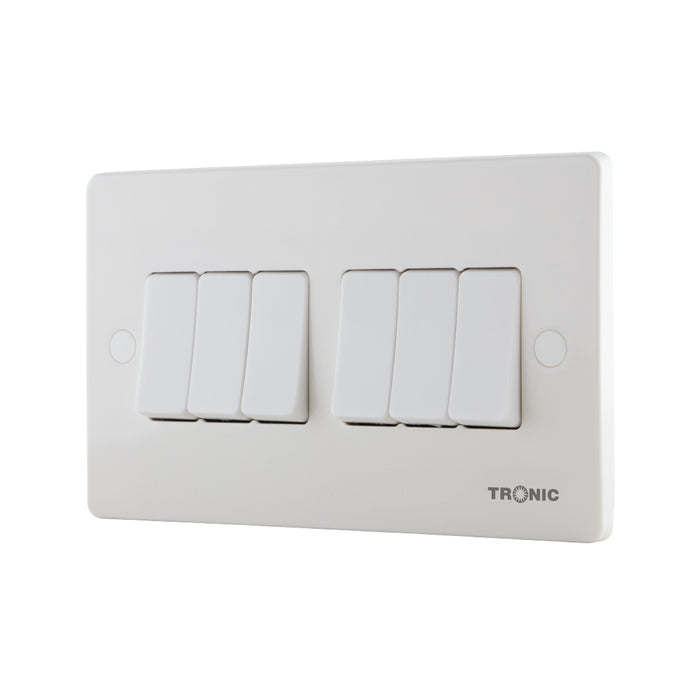 Slim 6 Gang 2 Way Switch