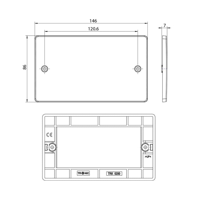 Slim Blanking Cover Twin