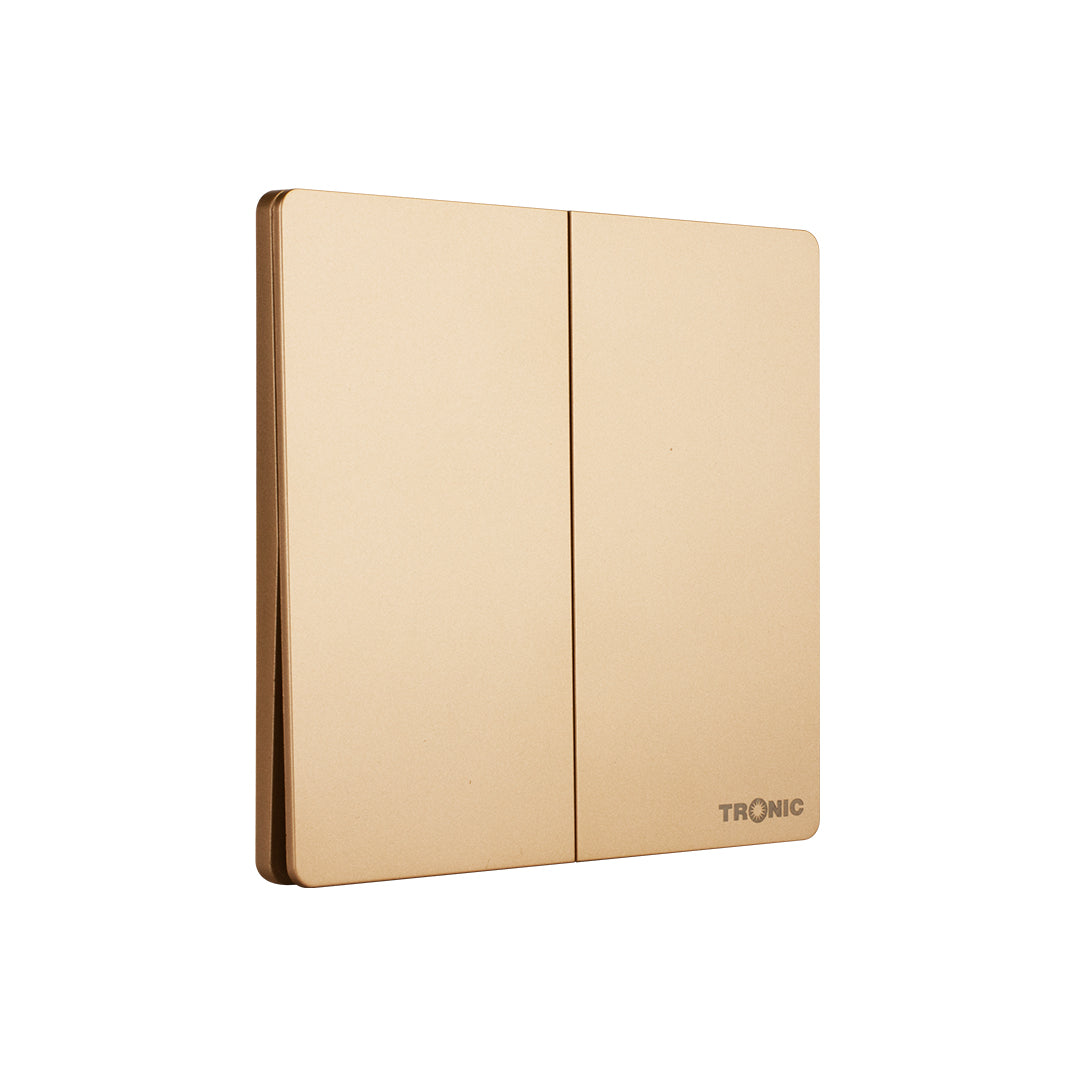 Gold Two Gang Two Way Switch – Tronic Kenya
