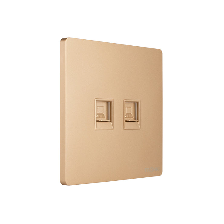 Gold Computer Socket Gold - 2 Gang Data Socket – Tronic Kenya