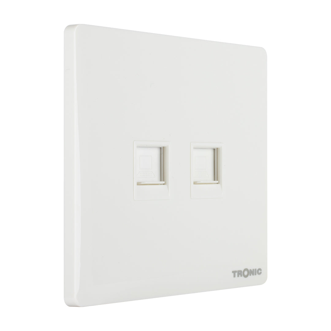 Glossy White - 2 Gang Data Socket – Tronic Kenya