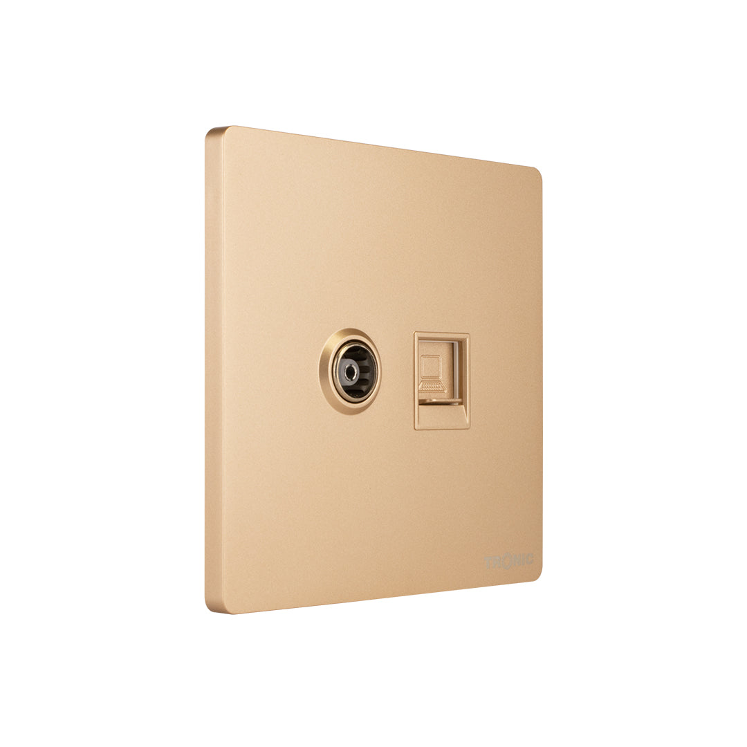 Gold - TV and Data Socket – Tronic Kenya