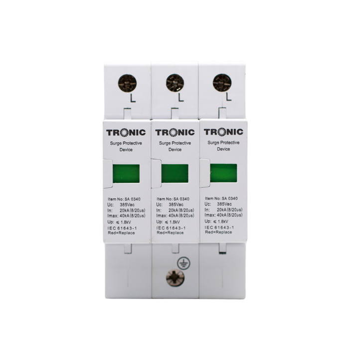 385V AC Type 2 Surge Protection Device – 3 Pole, 40kA