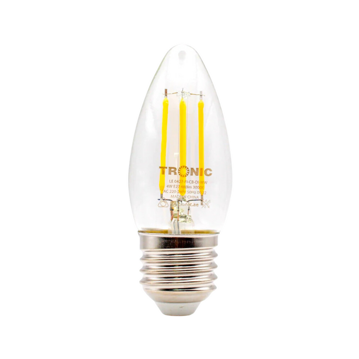 Dimmable Candle Filament LED 4 Watts Warm White