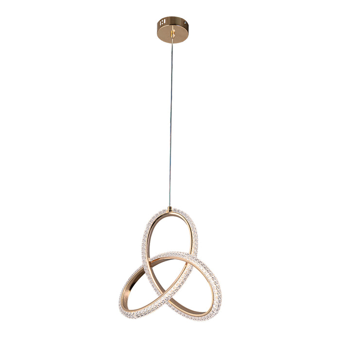Golden Crystal Knot Pendant Light – 30W LED