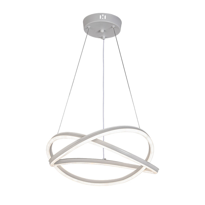 White Infinity Loop Pendant Light – 60W LED