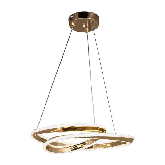 Golden Twisted Loop Pendant Light – 90W LED