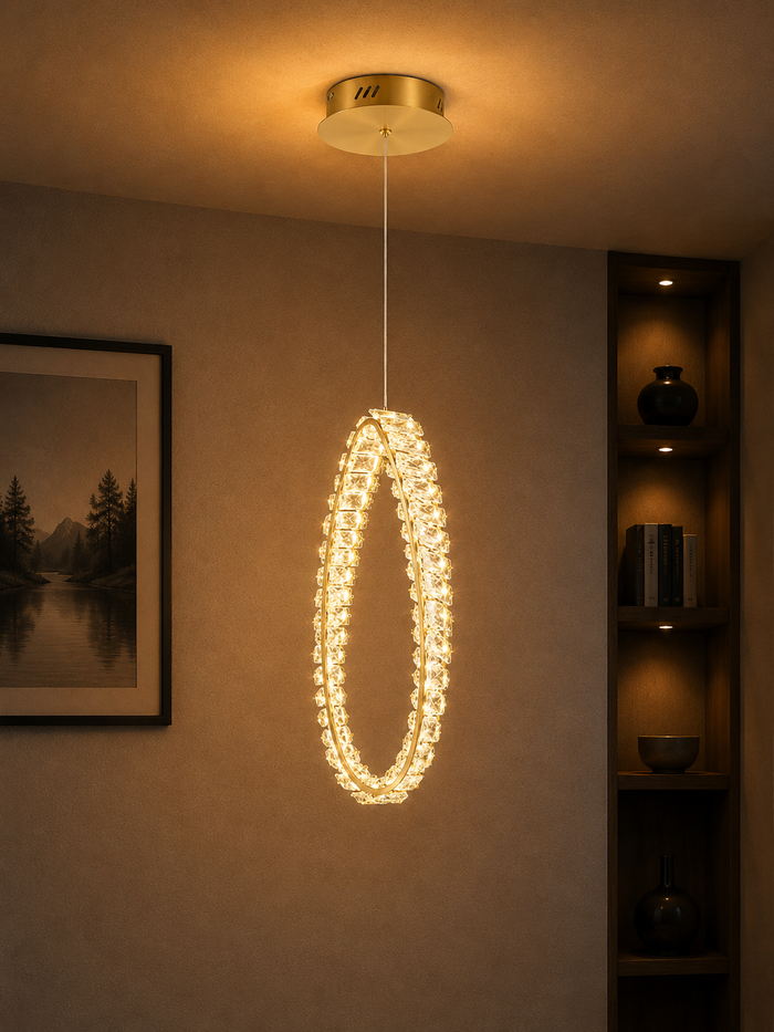 Crystal Loop LED Pendant Light