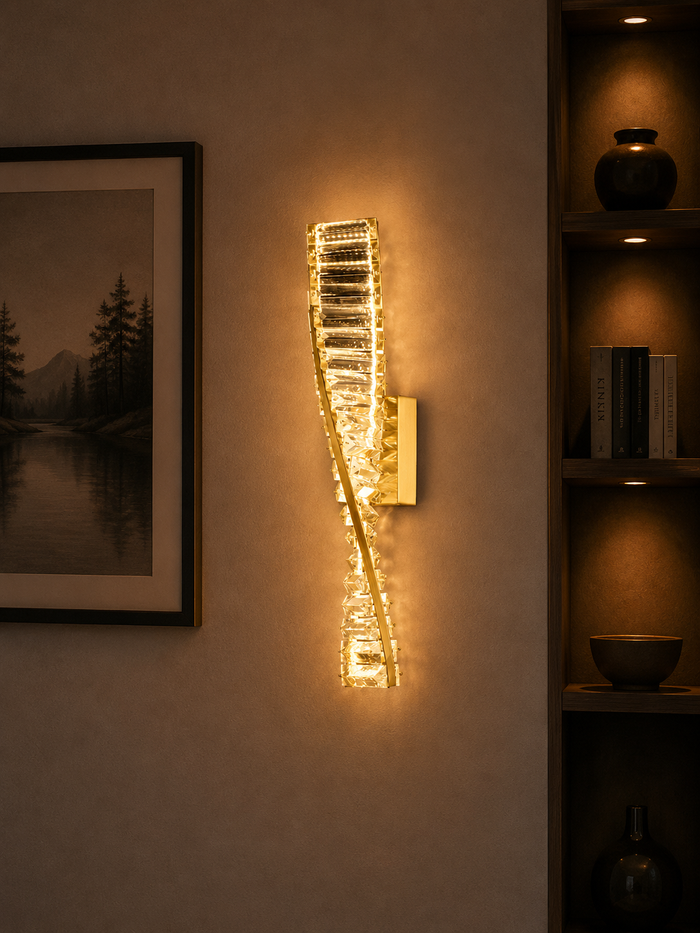 Twisted Crystal LED Wall Sconce