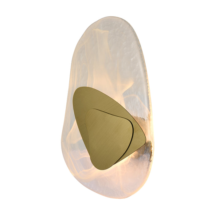 Sleek Gold & Clear Glass LED Wall Light