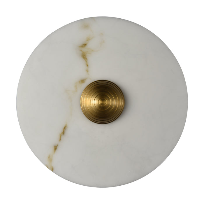 Elegant Marble-Effect White & Gold LED Wall Light