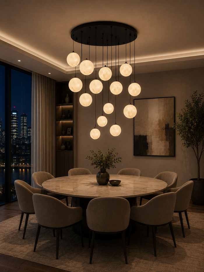 15-Light Decorative Globe Chandelier