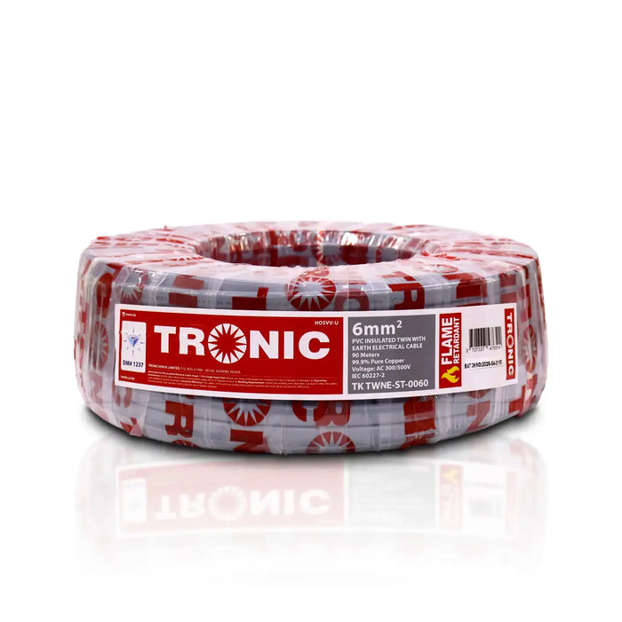 Twin with earth 6.0mm cable - Grey