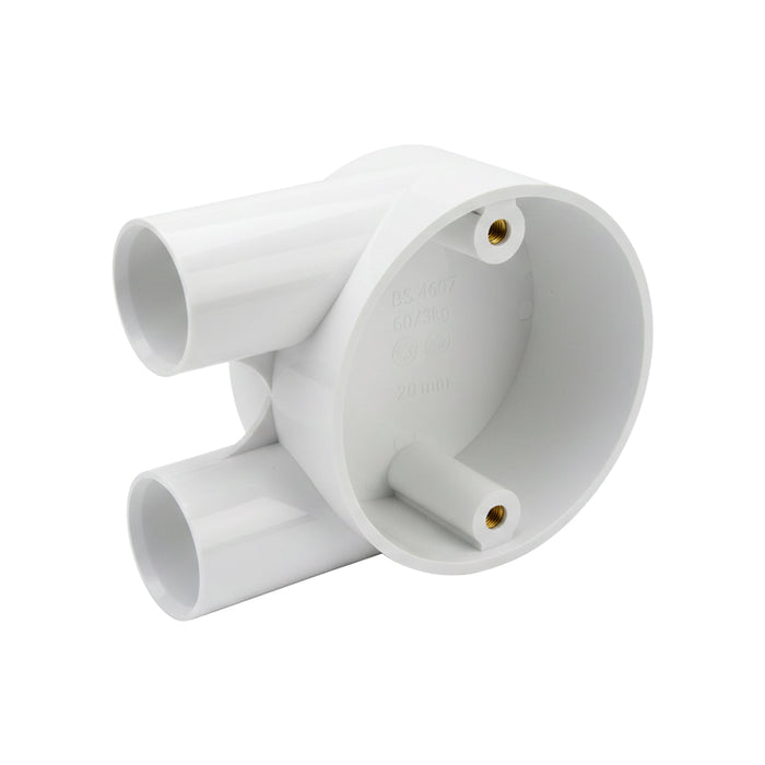 Junction Box 20mm Uway – White