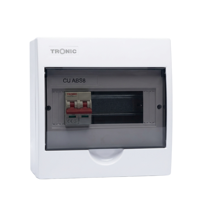 ABS Consumer Unit 6 Way with 100A Double Pole Isolator