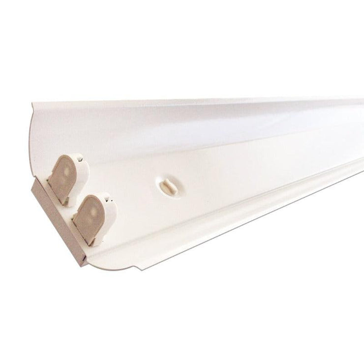 Double Open Channel T8 Tube Light Fitting With Reflector - Tronic Kenya 