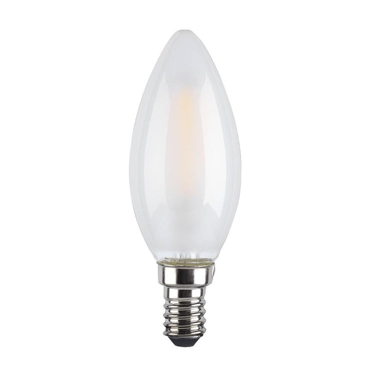 4 Watts LED Candle Frosted Filament  Bulb Warm White E14 (Small Screw) - Tronic Kenya 