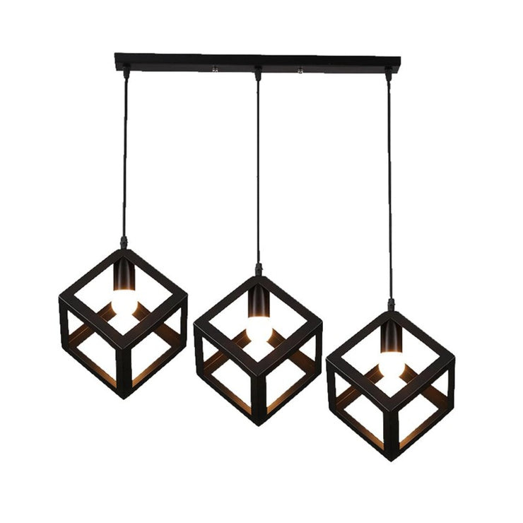 3 Way Black Square Pendant Lamp - Tronic Kenya 