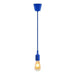 Hanging E27(Screw) Pendant Holder - Blue - Tronic Kenya 