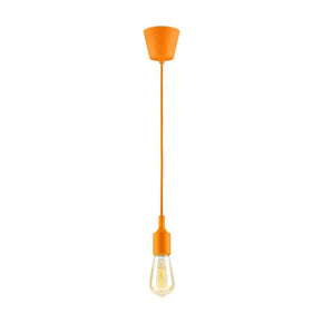 Hanging E27(Screw) Pendant Holder - Orange - Tronic Kenya 