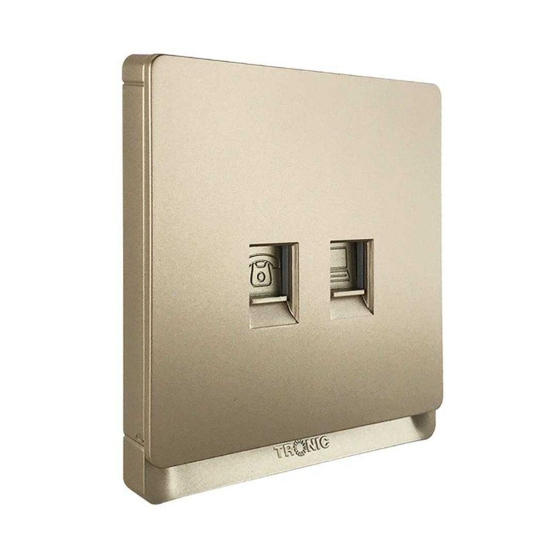 Digital Telecom Point Socket Gold Data and Telephone Socket – Tronic Kenya