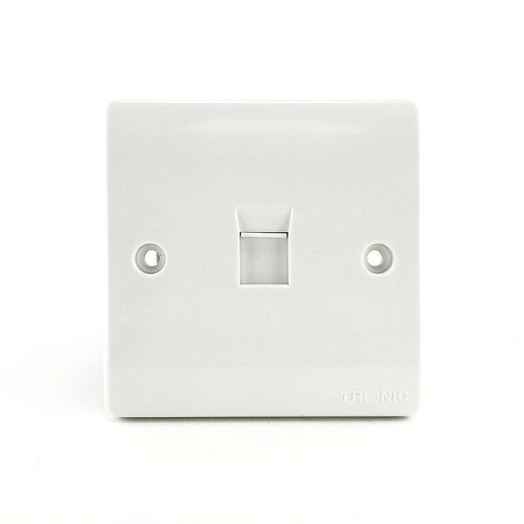 1 Gang Telephone Socket White
