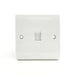1 Gang Telephone Socket White