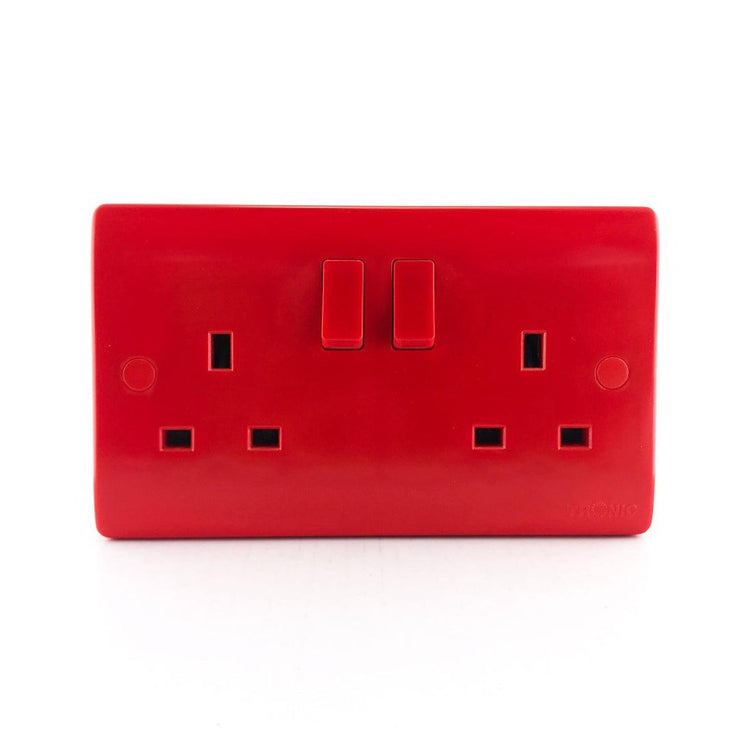 Twin Red Standard Socket - Tronic Kenya 