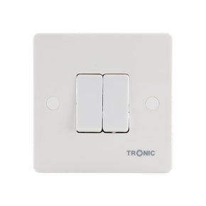 Slim 2 Gang 2 Way Switch - Tronic Kenya 